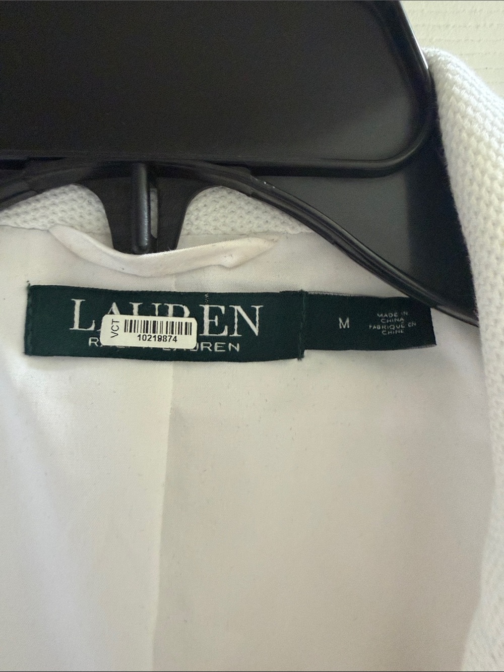 Ralph Lauren White Women’s Knit Blazer - Classic Single-Breasted Jacket - Picture 5 of 6